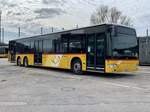 Ein Citaro Facelift L von PostAuto am 17.3.20 bei Interbus in Yverdon parkiert.