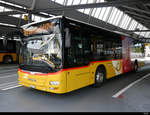 Postauto - MAN Lion`s City BE  82542 in Bern bei den Postauto Haltestellen auf dem Dach des Bahnhof Bern am 07.09.2020