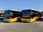 Zwei neue MB C2 hybrid '11558' für Wielandbus, Murten und '11495' für eine Regie im Kanton Aargau, am 23.11.20 bei Evobus Winterthur.