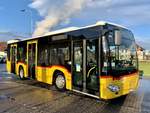 MB C2 K '10880'  AG 229 946  vom Postautounternehmer Erne Bus AG, Full-Reuenthal, am 15.3.21 bei der Ankunft in Leibstadt, Milchüsli.