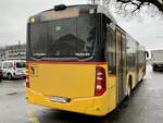Heckansicht des MB C2 hybrid '11678' vom PU Wieland Bus, Murten am 28.12.21 beim Bahnhof Murten.