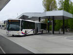 Postauto  - Mercedes Citaro  AG  393088 in Wohlen bei den Bushaltestellen am 24.04.2022