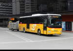 Postauto - Iveco Irisbus Crossway VS 455901 mit Anhänger in Visp am 26.02.2023