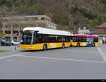 Postauto - Hess BE 475161 mit Anhänger in Interlaken als Bahnersatz für die BOB auf den Linien Interlaken - Grindelwald / Interlaken - Lauterbrunnen am 22.04.2023