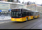 Postauto - MAN Lion`s City  TG  52207 unterwegs beim Bhf. St. Gallen am 21.01.2024