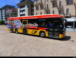 Postauto tpb - Mercedes e Citaro  TI 203295 unterwegs vor dem Bahnhof Bellinzona am 29.05.2025
