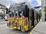 Heckansicht des MB eCitaro '12130'  BE 610 541  der Postauto Regie Interlaken am 3.6.25 in Interlaken West.