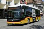 MB eCitaro '12129'  BE 610 540  der Postauto Regie Interlaken am 11.4.26 Bahnhofstrasse Interlaken West.