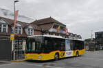 Mercedes Citaro der Post, auf der Linie 103, wartet am 28.08.2025 an der Haltestelle beim Bahnhof Interlaken Ost.