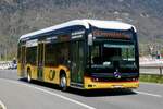 MB eCitaro '12128'  BE 610 539  der Postauto Regie Interlaken am 11.4.26 kurz nach dem Bahnhof Matten.