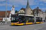 MAN Lions City Hybridbus der Post, auf der Linie 72, �berquert am 08.05.2026 die Seebr�cke in Luzern.