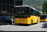 Postauto - Iveco Crossway  VS 123123 unterwegs vor dem SBB/MGB Bahnhof in Visp am  24.05.2026