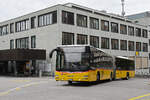 MAN Lions City der Post, auf der Linie 354, f�hrt am 08.09.2025 zur Haltestelle beim Bahnhof Baden.