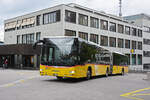 MAN Lions Citi der Post, auf der Linie 357, f�hrt am 05.06.2025 zur Haltestelle beim Bahnhof Baden.