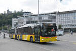 MAN Lions City der Post, auf der Linie 354, f�hrt am 29.09.2025 zur Haltestelle beim Bahnhof Baden.