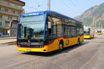 Postbus Stadtbus Brig Mercedes Benz eCitaro am 10.07.26 in Birg Bahnhof 