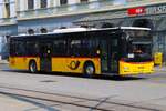 Postbus MAN Lions City am 10.07.26 in Brig Bahnhof