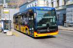 Postbus Stadtbus Brig Mercedes Benz eCitaro am 10.07.26 in Birg Bahnhof 