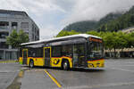 Solaris Elektrobus der Post, auf der Linie 103, f�hrt am 01.07.2026 zur Haltestelle beim Bahnhof Interlaken Ost.