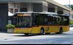 Postauto - MAN Lion`s City  VD639040 unterwegs in Yverdon bei den Haltstellen vor dem Bahnhof in Yverdon am 27.07.2026