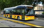 Postauto - Scania Citywide Hybrid  VD  596546 unterwegs vor dem Bahnhof in Yverdon am 27.07.2026