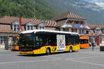 Mercedes eCitaro der Post, verl�sst am 28.05.2026 als Dienstfahrt die Haltestelle beim Bahnhof Interlaken Ost.