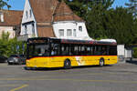 Solaris Bus der Post, auf der Linie 86, f�hrt am 24.07.2026 zur Endstation beim Bahnhof Rheinfelden.