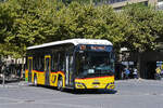 Solaris Elektrobus der Post, auf der Linie 103, f�hrt am 29.08.2026 zur Haltestelle beim Bahnhof Interlaken Ost.