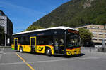 Solaris Elektrobus der Post, auf der Linie 108, f�hrt am 29.08.2026 zur Haltestelle beim Bahnhof Interlaken Ost.