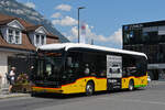 Mercedes eCitaro der Post, auf der Linie 102, wartet am 29.07.2026 an der Haltestelle beim Bahnhof Interlaken Ost.