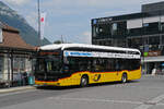 Mercedes eCitaro der Post, auf der Linie 102, wartet am 29.07.2026 an der Haltestelle beim Bahnhof Interlaken Ost.