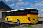 Setra Bus S 412 UL der Post steht am 30.08.2026 auf dem Hof der Postautogarage in B�nigen.