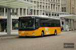 Am Sonntagabend 05.07.2026 stand der Iveco Crossway 12M LE von Postauto Gebiet Ost, Garage Heiden AR-14852 auf der Linie 120 nach Herisau in St.
