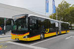 MAN Lions City Hybridbus der Post, im Einsatz als Park & Ride Bus f�r die Swiss Indoors, wartet am 26.10.2026 am Lichtsignal beim St.