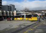 Die ersten Gelenkbusse von Postauto Laufen. Seit letztem Dezember umfasst der Fuhrpark von Postauto Laufen nun auch über Gelenkbusse. Im Bild ein Citaro II G beim Bahnhof Laufen, 04.01.2011. 