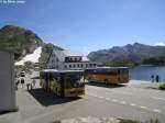 Um 11 Uhr treffen sich am 8.8.2012 auf dem Grimselpass bei dem See, mit dem wenig schmeichelhaften Namen ''Totensee'' das Postauto der 3-Pässe-Fahrt (Furka-Grimsel-Susten) und dasjenige der