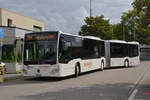 Mercedes Citaro 443 vom Regionalbus Lenzburg, auf der Linie 394, wartet beim Bahnhof Rupperswil.