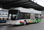 Hess Elektrobus 52 steht am 25.01.2023 abgestellt beim Bahnhof Baden.