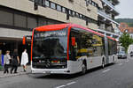 Mercedes eCitaro auf der Linie 6, fährt am 08.09.2025 zur Haltestelle beim Bahnhof Baden.