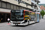 MAN Lions City Hybridbus, auf der Linie 6, f�hrt am 08.09.2025 zur Haltestelle beim Bahnhof Baden.