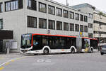 MAN Lions City Hybridbus 316, auf der Linie 7, f�hrt am 08.09.2025 zur Haltestelle beim Bahnhof Baden.