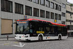 Scania City Wide Elektrobus 41, auf der Linie 5, f�hrt am 08.09.2025 zur Haltestelle beim Bahnhof Baden.