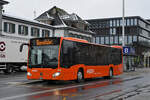 Mercedes Citaro 206 der RBS wartet am 18.01.2023 an der Haltestelle beim Bahnhof Solothurn.