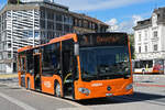Mercedes Citaro der RBS, auf der Linie 8, verl�sst sp�ter als Dienstfahrt die Haltestelle beim Bahnhof Solothurn.