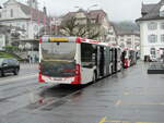 AAGS - Mercedes Citaro Nr. 12 unterwegs auf der Linie 502 an der Busstation Schwyz, Zentrum am 22.4.22