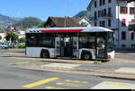 AAGS - Solaris Urbino 8.9 electric  Nr.6 bei den Haltestellen beim Bahnhof Schwyz am 08.08.2026