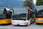 Mercedes Citaro, ex Auto AG Schwyz, steht am 30.09.2026 auf dem Hof der Postautogarage in B�nigen.