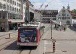 28.7.2014 St.Gallen - O-Bus aus der Perspektive eines DD-Postautos