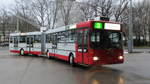 Rückblende auf den letzten Betriebstag von Stadtbus Nr. 147 sowie Abschied von den hochflurigen Mercedes-Benz Trolley's mit Baujahr 1988/92. Einfahrt beim Busdepot Grüzefeld am 5. Dezember 2012