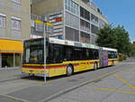 MAN Bus 89, auf der Linie 21, wartet am 04.08.2012 an der Endstation beim Bahnhof Thun.